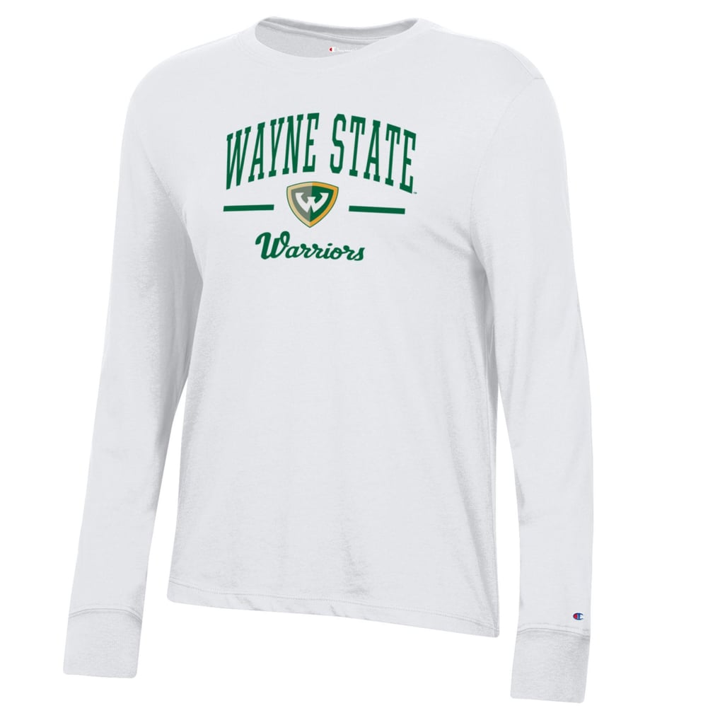  Wayne State Warriors Champion Women's Core Long Sleeve T-Shirt - White